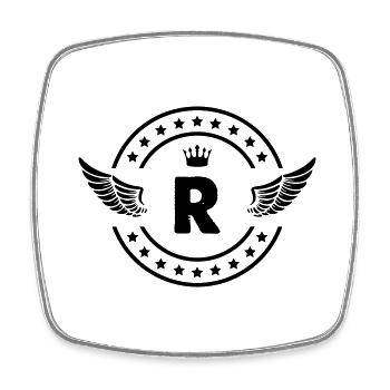 Coat of arms R - Square fridge magnet - white - Front