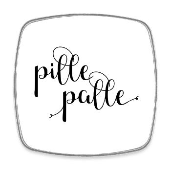 pille palle - Viereckiger Kühlschrankmagnet - Weiß - Vorne