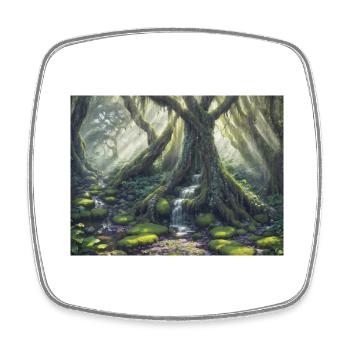 enchanted forest - Square fridge magnet - white - Front