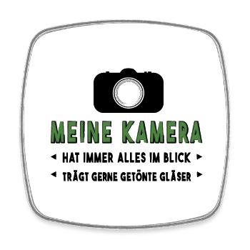 Fotograf fotografieren - Viereckiger Kühlschrankmagnet - Weiß - Vorne