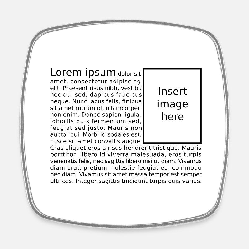 Lorem Ipsum - Square fridge magnet - white