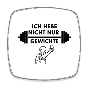 Ich hebe nicht nur gewichte by LordKacz - Viereckiger Kühlschrankmagnet - Weiß - Vorne