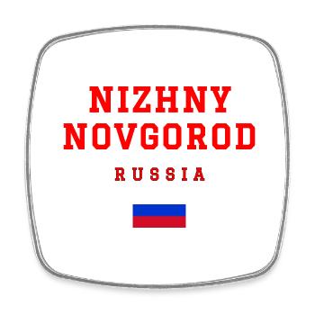 Nizhny Novgorod Russland - Viereckiger Kühlschrankmagnet - Weiß - Vorne
