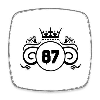 Coat of arms 87 - Square fridge magnet - white - Front