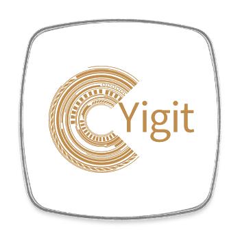 Für Yigit - Viereckiger Kühlschrankmagnet - Weiß - Vorne