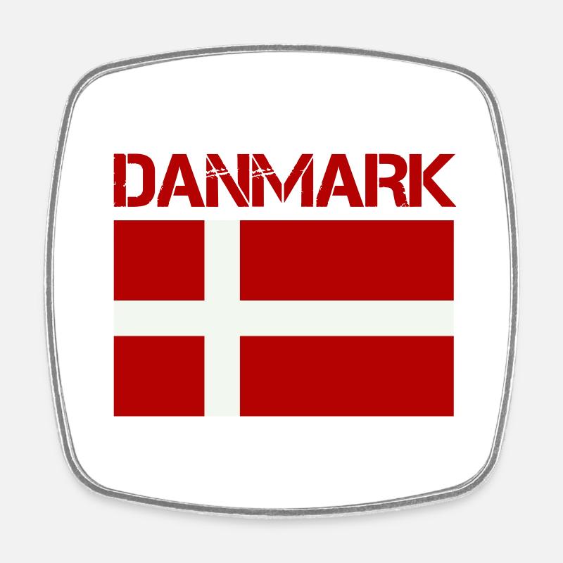 Danmark - Square fridge magnet - white