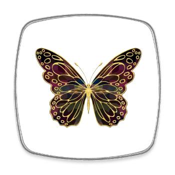 Schmetterling - Viereckiger Kühlschrankmagnet - Weiß - Vorne