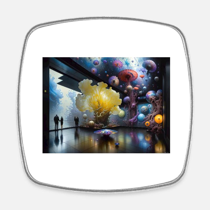 Journey by Actarus #12 - Square fridge magnet - white