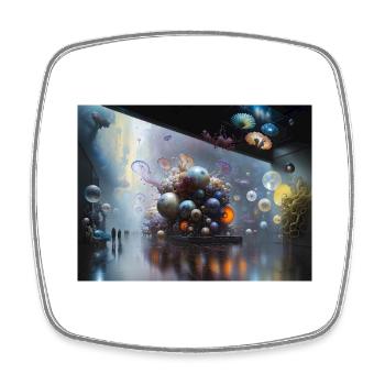Journey by Actarus #22 - Square fridge magnet - white - Front