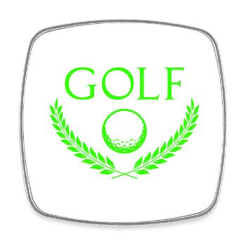 Golf - Viereckiger Kühlschrankmagnet - Weiß - Vorne