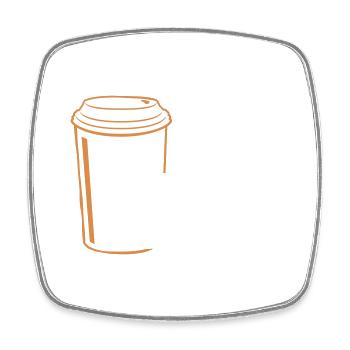 Je cours sur le café et le sarcasme Dicton sarcastique - Magnet carré - blanc - Devant
