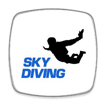 sky diving - Viereckiger Kühlschrankmagnet - Weiß - Vorne
