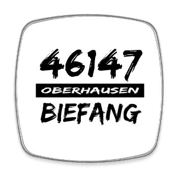 46147 Oberhausen Biefang - Viereckiger Kühlschrankmagnet - Weiß - Vorne