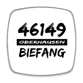 46149 Oberhausen Biefang - Viereckiger Kühlschrankmagnet - Weiß - Vorne