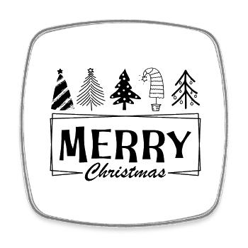 Merry Christmas xmas - Square fridge magnet - white - Front