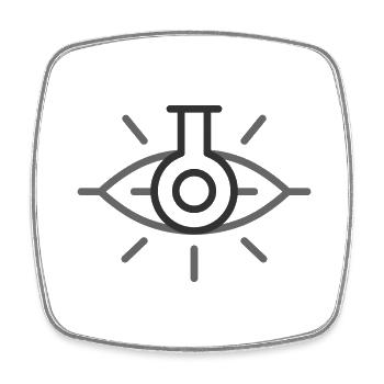 Auge Logo - Viereckiger Kühlschrankmagnet - Weiß - Vorne