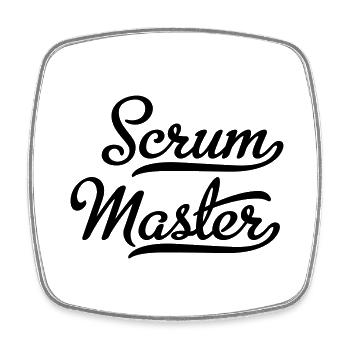 Scrum Master - Magnet carré - blanc - Devant