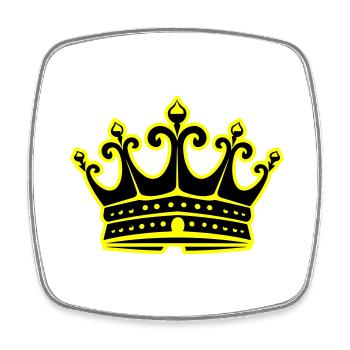 Krone Royal Symbol - Viereckiger Kühlschrankmagnet - Weiß - Vorne