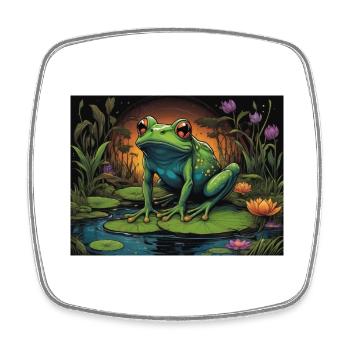 frog - Square fridge magnet - white - Front