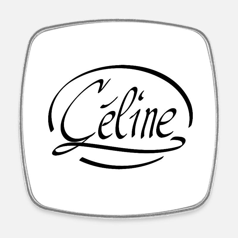 Céline - Magnet carré - blanc