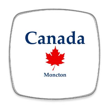 Moncton - New Brunswick - Canada - Viereckiger Kühlschrankmagnet - Weiß - Vorne