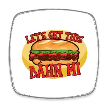 Vietnam Viet Banh Mi Brot Vietnamese I Geschenk - Viereckiger Kühlschrankmagnet - Weiß - Vorne