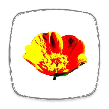 Flower, A731178 1 - Square fridge magnet - white - Front
