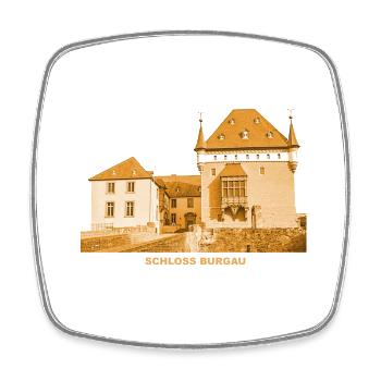 Burgau Wasserschloss Düren Nordrhein-Westfalen - Viereckiger Kühlschrankmagnet - Weiß - Vorne