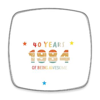 Awesome seit Januar 1984 Jahrgang 40 Jahre Geburtstag - Viereckiger Kühlschrankmagnet - Weiß - Vorne
