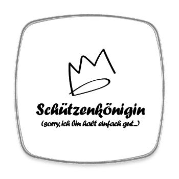 Schützenkönigin - Viereckiger Kühlschrankmagnet - Weiß - Vorne