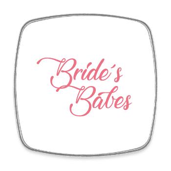 Bride´s Babes Braut Shirt JGA Junggesellenabschied - Viereckiger Kühlschrankmagnet - Weiß - Vorne