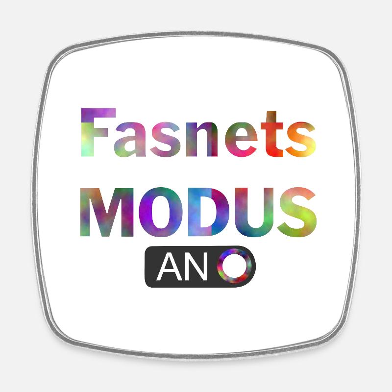 Fasnetsmodus - Square fridge magnet - white