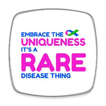 Unique Rare Disease Raise Awareness - Square fridge magnet - white - Front