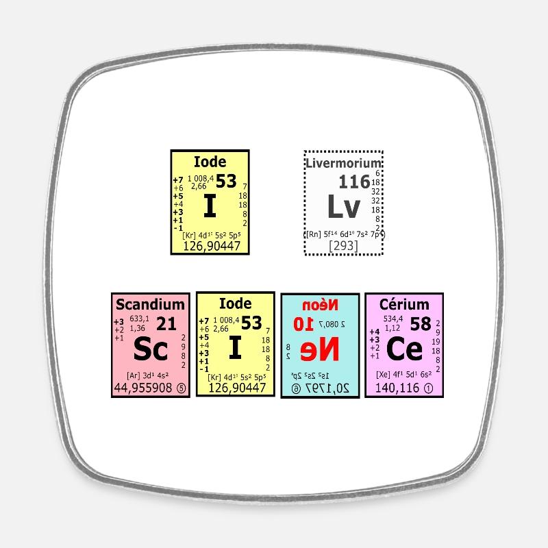 I love science - Square fridge magnet - white