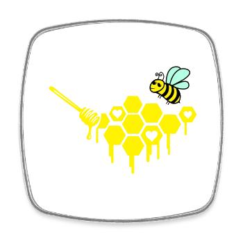 beekeeper - Square fridge magnet - white - Front
