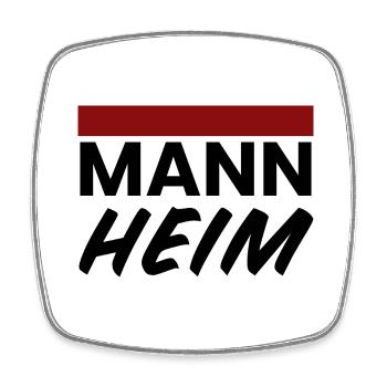 Mannheim Monnem - Viereckiger Kühlschrankmagnet - Weiß - Vorne