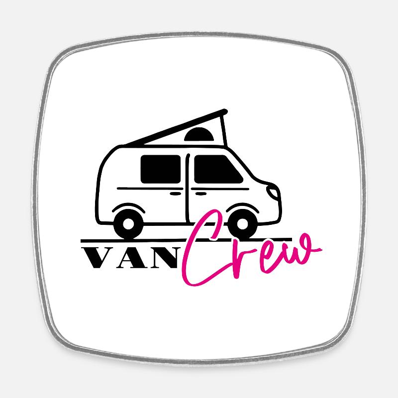 van crew - Magnet carré - blanc