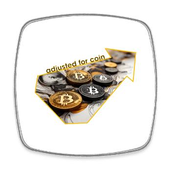 crypto geld ,adjusted for coin - Viereckiger Kühlschrankmagnet - Weiß - Vorne