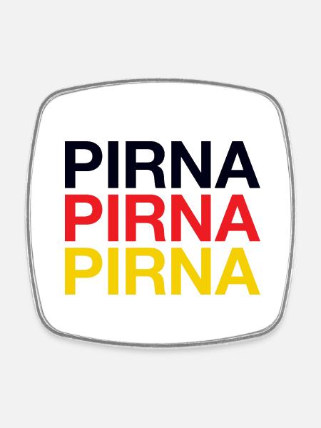 PIRNA - Viereckiger Kühlschrankmagnet - Weiß