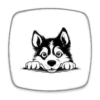 Siberian Husky - Square fridge magnet - white - Front
