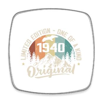 1940's Original Vintage 1940's Anniversary Gift - Square fridge magnet - white - Front