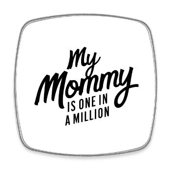 MEINE MAMA IST EINE VON EINER MILLION - Viereckiger Kühlschrankmagnet - Weiß - Vorne