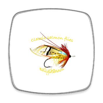 Ballyshannon Classic Salmon flies - Square fridge magnet - white - Front