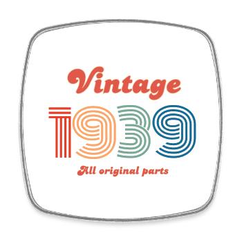 Vintage 1939 all original parts - Square fridge magnet - white - Front