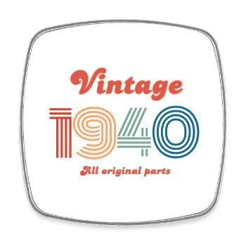 Jahrgang 1940 alle Originalteile - Viereckiger Kühlschrankmagnet - Weiß - Vorne