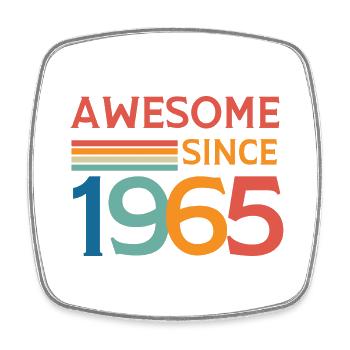 Awesome since 1965 - Square fridge magnet - white - Front
