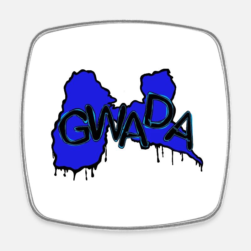 GWADA - Magnet carré - blanc