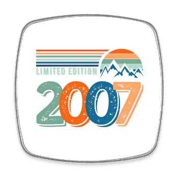 Limitierte Auflage 2007 - Viereckiger Kühlschrankmagnet - Weiß - Vorne