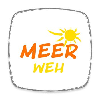 Meerweh - Viereckiger Kühlschrankmagnet - Weiß - Vorne