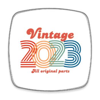 Vintage 2023 edition - Square fridge magnet - white - Front